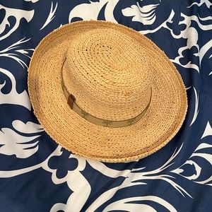 Scala Straw Hat - Beautiful Palm Tree Rim Accent